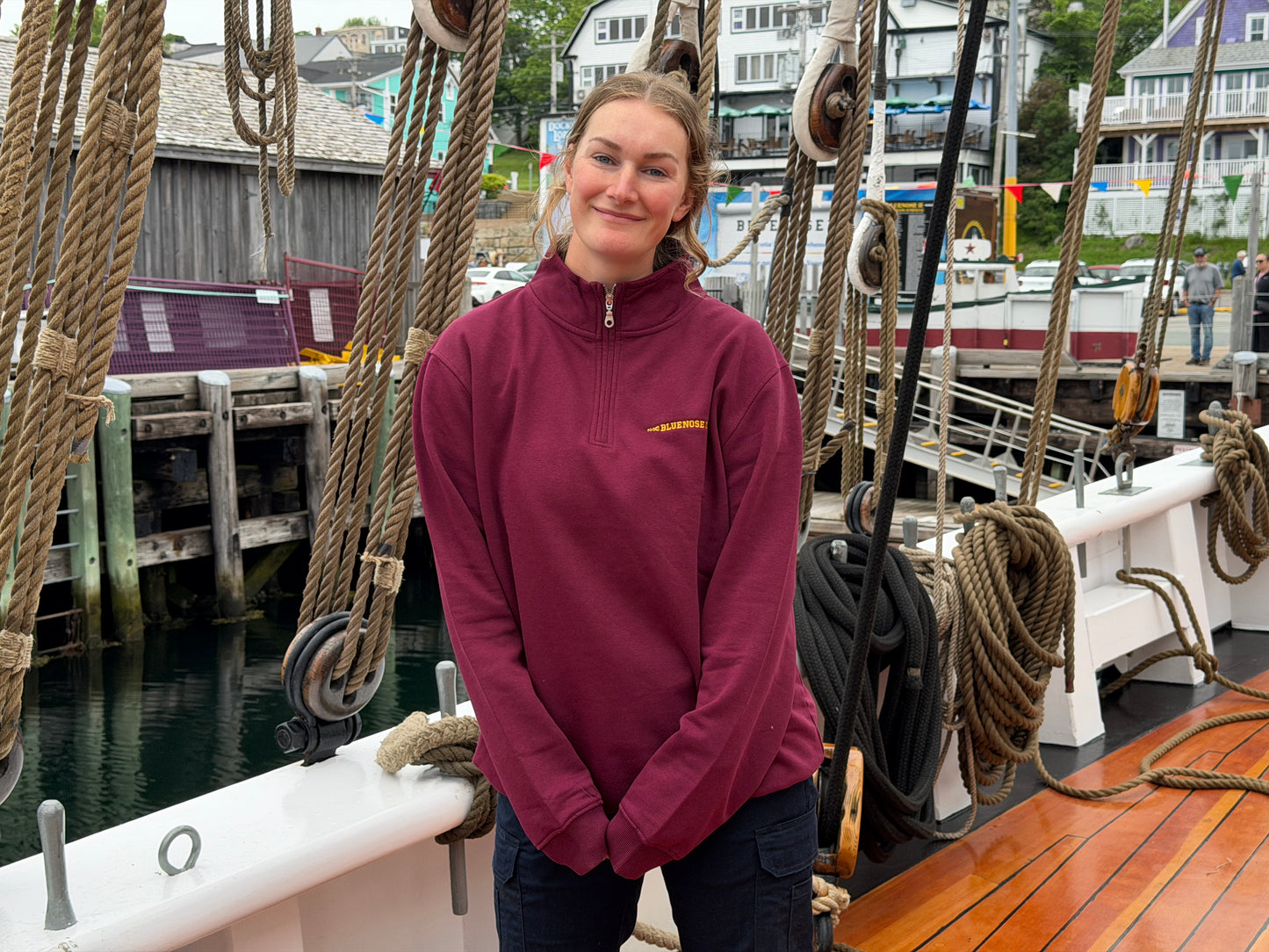 Bluenose II 1/4 Zip Sweater (Nameplate Design)