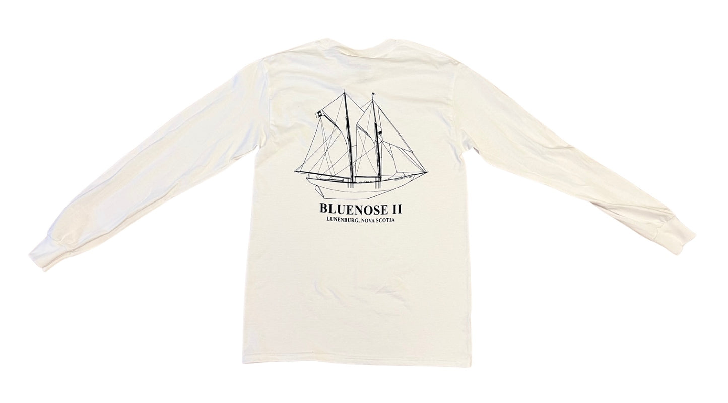 Line Drawing Long Sleeve White