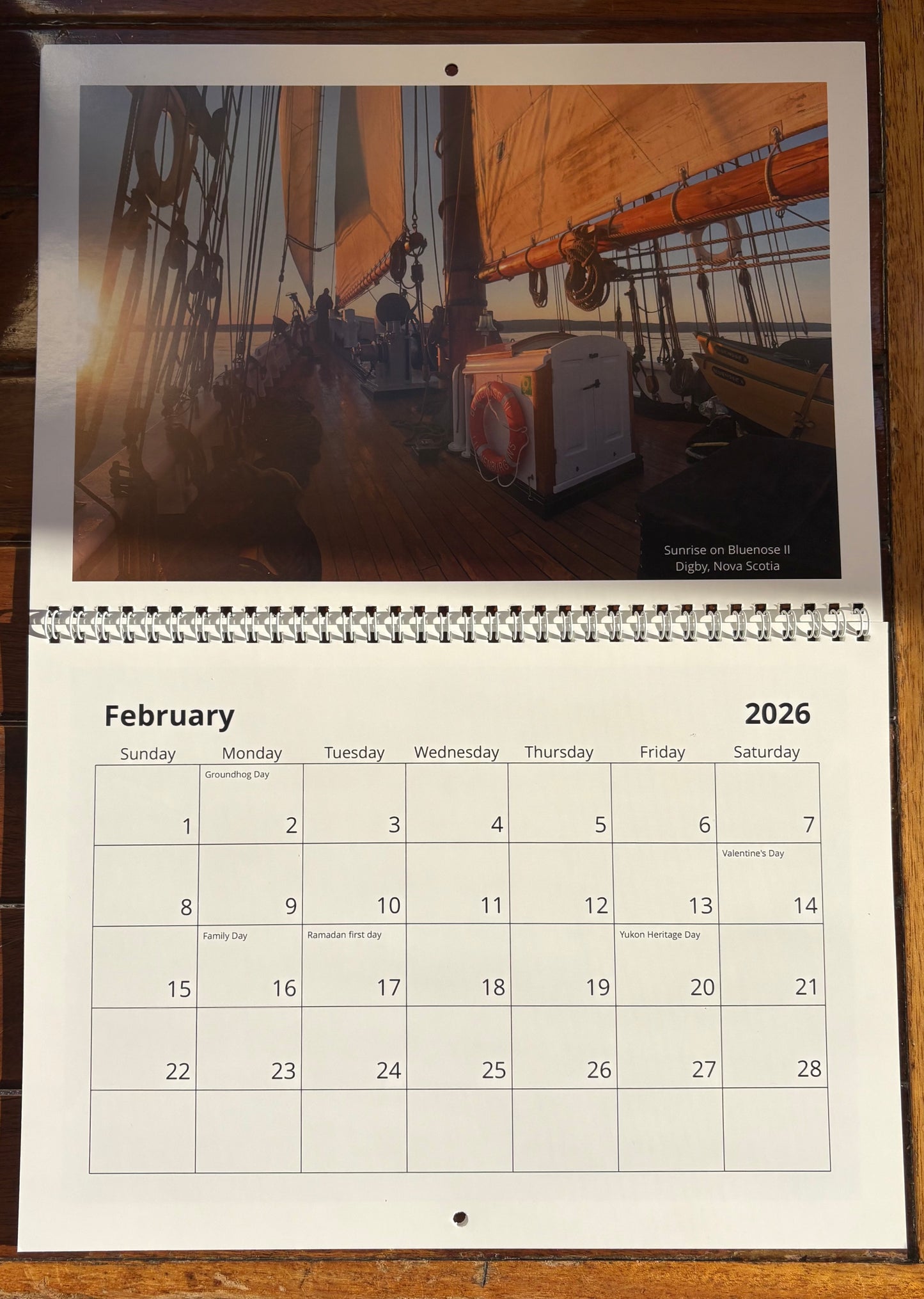 Bluenose II 2026 Calendar (Canadian)