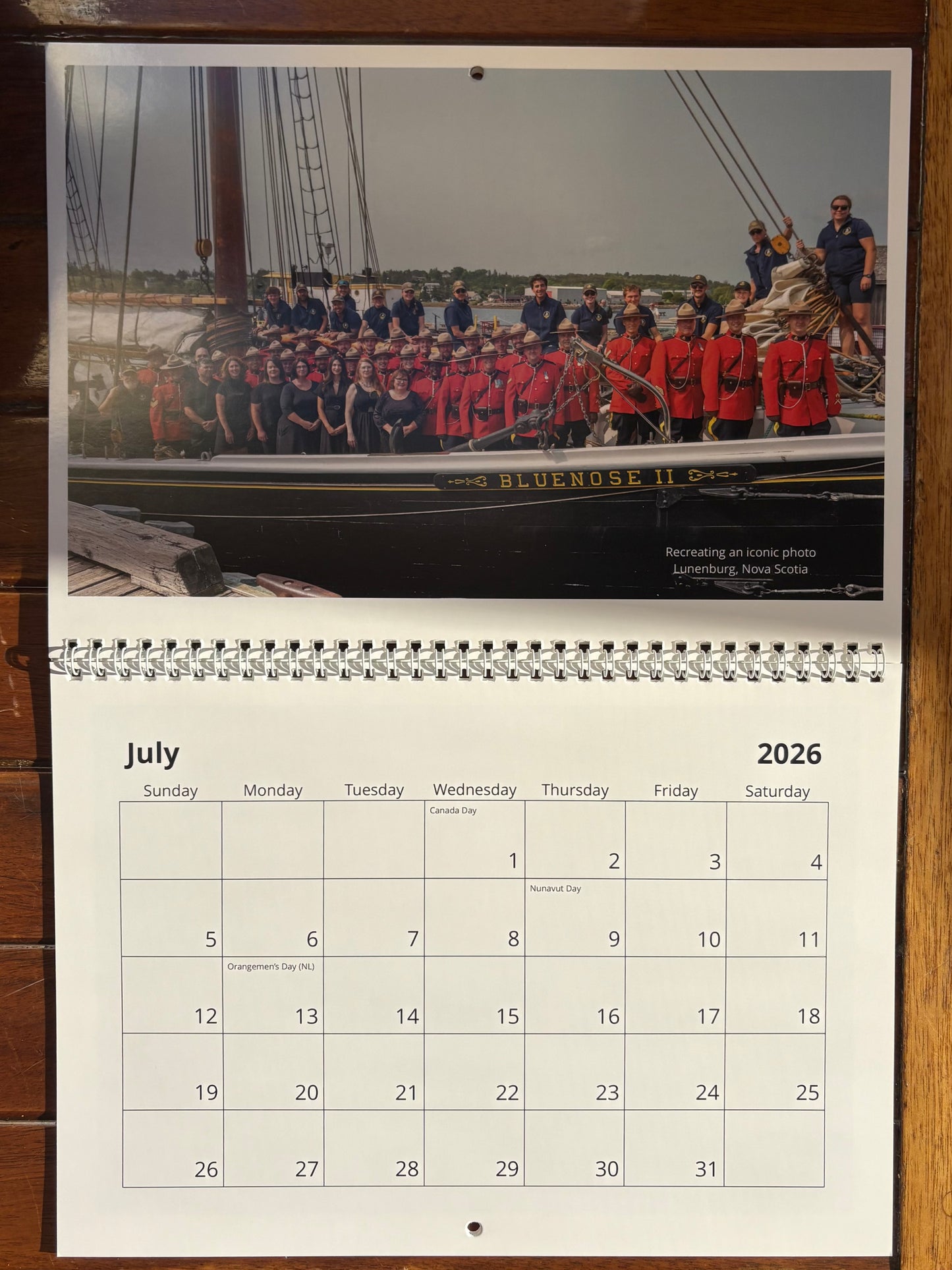 Bluenose II 2026 Calendar (Canadian)