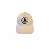 Youth Hats - Stone with Navy Logo