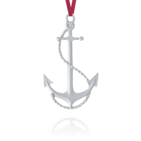 Amos Pewter Anchor Ornament