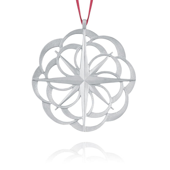 Amos Pewter Compass Rose Ornament