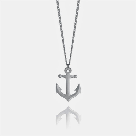 Amos Pewter Anchor Necklace