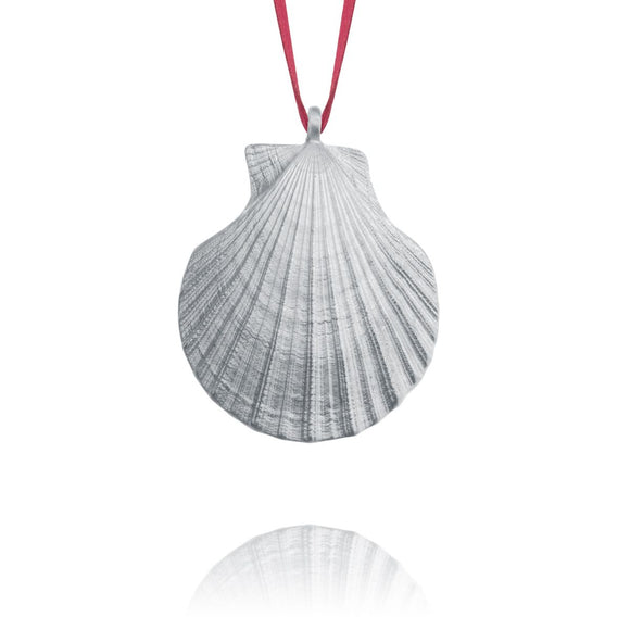 Amos Pewter Scallop Ornament